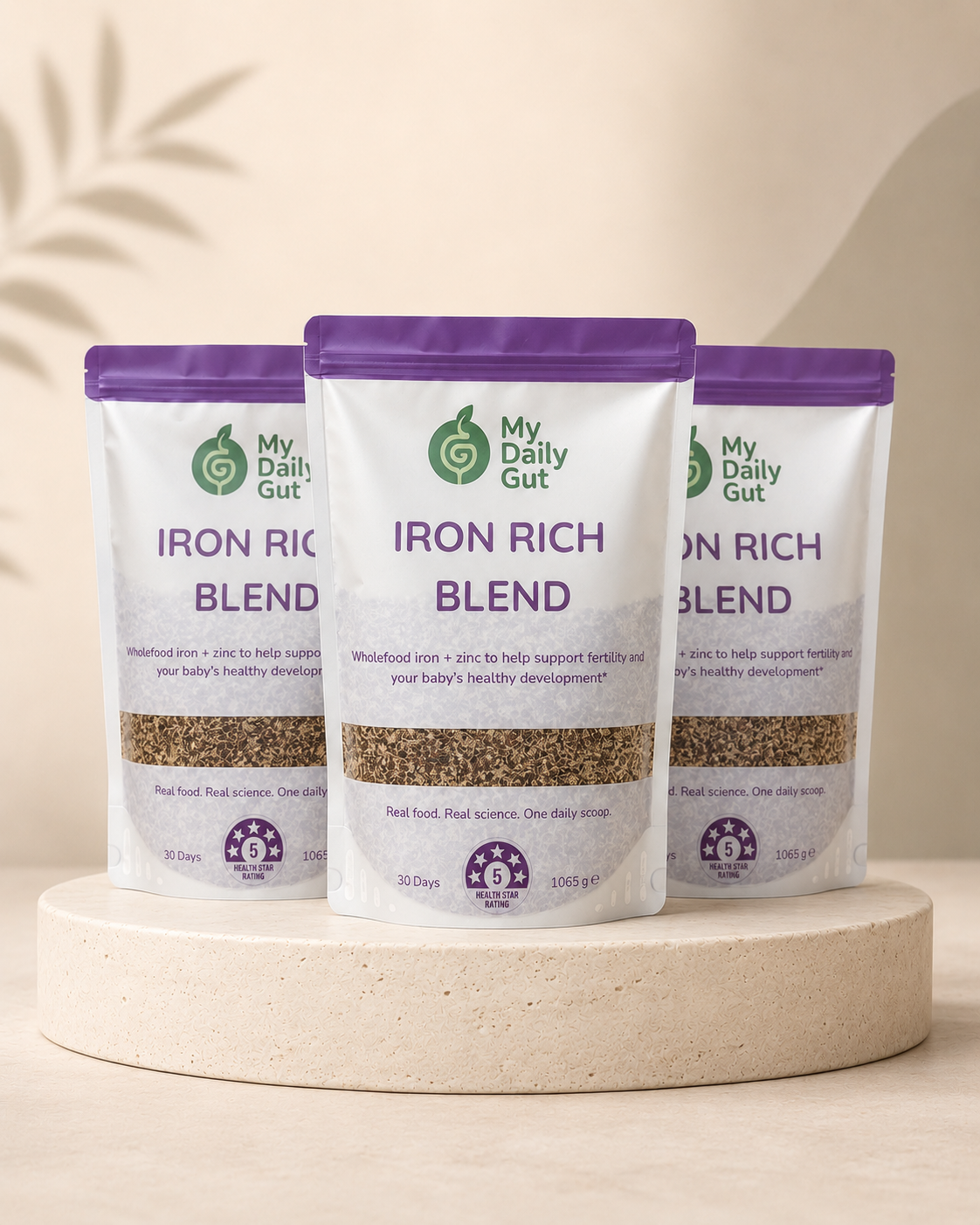 Iron Rich Blend 3-month bundle with three 30-day pouches